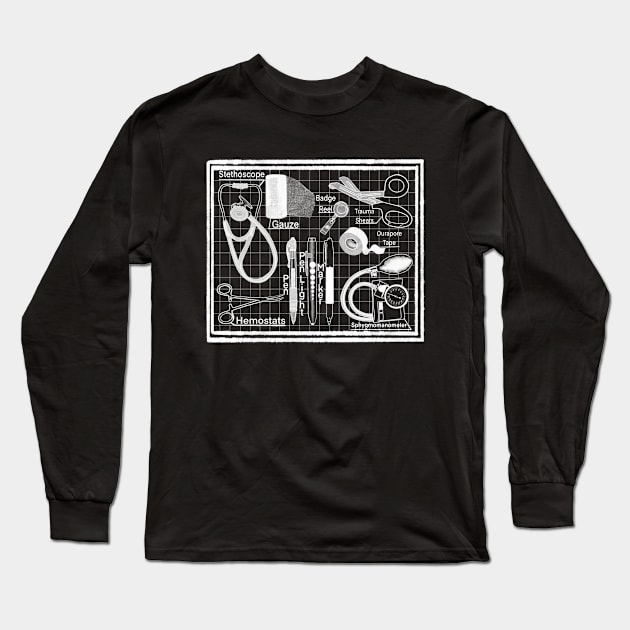 The Nurses Blueprint Long Sleeve T-Shirt by Schematic Fanatic